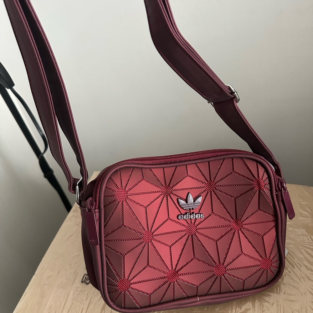 Adidas Red Geometric Crossbody Bag